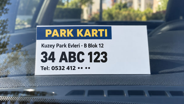 Basılı park kartı